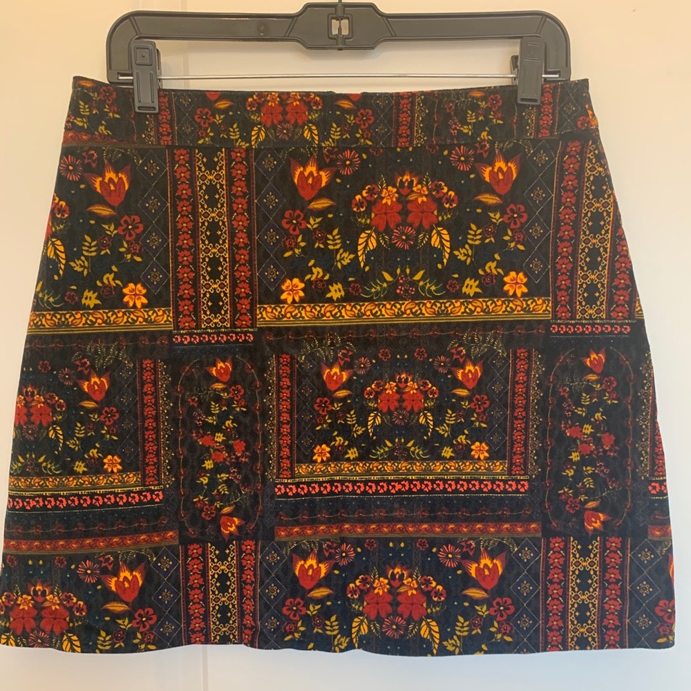 Velvet Mini Skirt